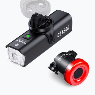 Kerékpáros lámpa szett TOWILD CL600 + TL03 set black