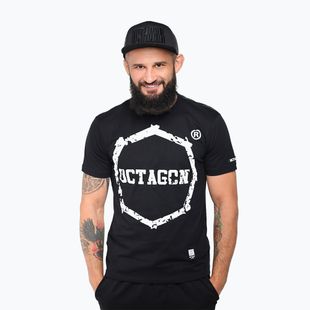 Oktogon férfi póló Teeth fekete