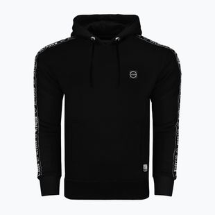 Férfi Octagon Stripe kapucnis pulóver fekete