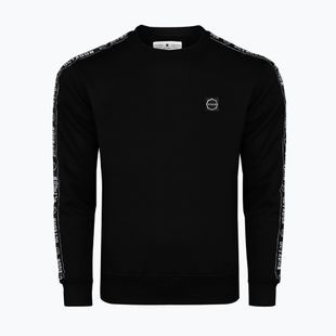 Férfi Octagon Stripe pulóver fekete