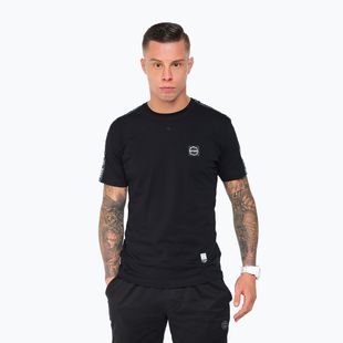 Férfi póló Octagon Stripe black/white