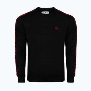 Férfi pulóver Octagon Stripe black/red