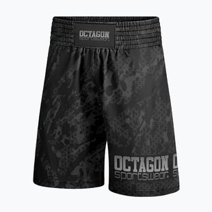 Octagon Geo Grunge fekete férfi boxeralsó