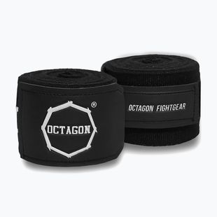 Boxkesztyű kötések Octagon Fightgear Supreme Printed 300 cm black/white