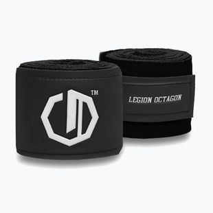 Boxkesztyű kötések Octagon Legion Supreme 400 cm black/white
