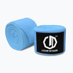 Boxkesztyű kötések Octagon Legion Standard 400 cm light blue