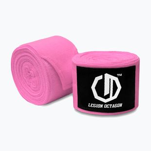 Boxkesztyű kötések Octagon Legion Standard 300 cm pink