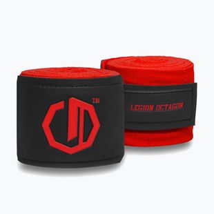 Boxkesztyű kötések Octagon Legion Supreme 500 cm red