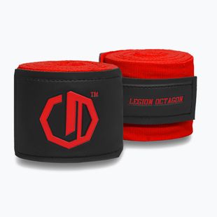 Boxkesztyű kötések Octagon Legion Supreme 300 cm red