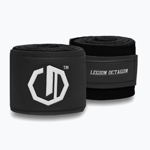 Boxkesztyű kötések Octagon Legion Supreme 300 cm black/white