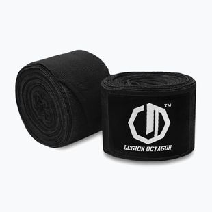 Boxkesztyű kötések Octagon Legion Standard 500 cm black/white