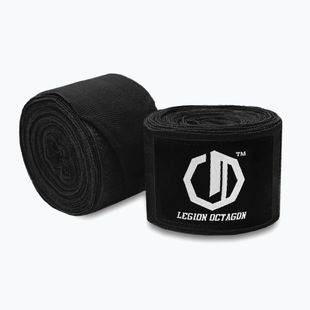Boxkesztyű kötések Octagon Legion Standard 300 cm black/white