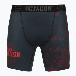 Férfi edzőshort Octagon Legion Grunge fekete/piros