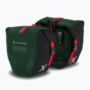 Csomagtartók Extrawheel Rider 2 x 15 l green/black