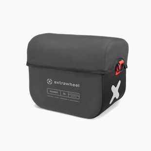 Extrawheel Handy 5L kormányos kerékpártáska fekete/szürke E0158