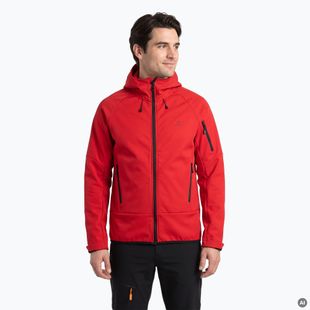 Férfi túrasweatshirt KADVA Arix WP 5K/3K softshell hibrid piros
