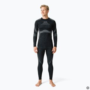 Férfi thermo fehérnemű szett Woolcano SET1089 Czarny