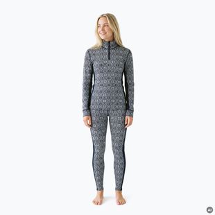 Női thermo fehérnemű szett Woolcano SET1121 Granatowy