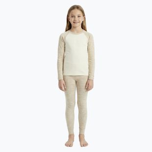 Gyerek thermo fehérnemű szett WOOLCANO Merino SET0982 beige