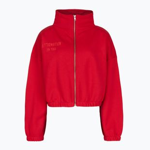 Női polár pulóver JoyInMe Zip Flow Sweatshirt berry crash