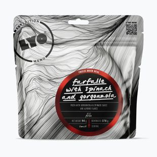 Liofilizált élelmiszer LYOFOOD Farfalle spenóttal és gorgonzolával 370 g