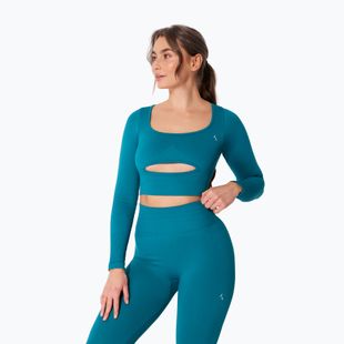 Női edző hosszú ujjú felső Carpatree Dopamine Buzz Seamless petrol green