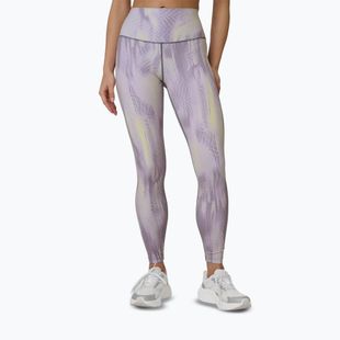 Női edző leggings 4F Solar Punk FNK F454 light yellow allover