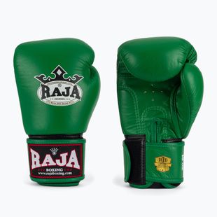 RAJA BOXING Single Standard valódi bőr zöld bokszkesztyű