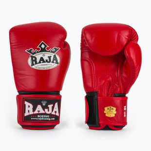 RAJA BOXING Egyszeres Standard valódi bőr bokszkesztyű piros