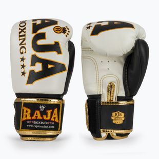 RAJA BOXING Origin Standard valódi bőr fehér boxkesztyű