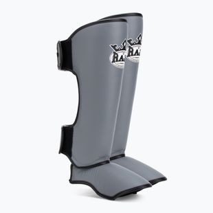 RAJA BOXING Könnyűsúlyú sípcsontvédők Valódi bőr szürke sípcsont és lábszárvédők