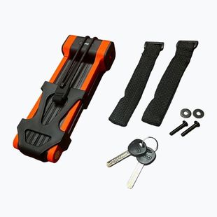 Kerékpárzár GERDA Fold 1200W Neo foldable black/orange