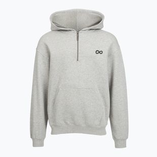 Férfi pulóver PROSTO Hoodie Half Zip Big Log Infinity grey/melange