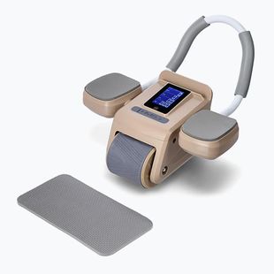 Automatikus hasizom-gyakorló kerék kijelzővel HMS KA08 barna színben