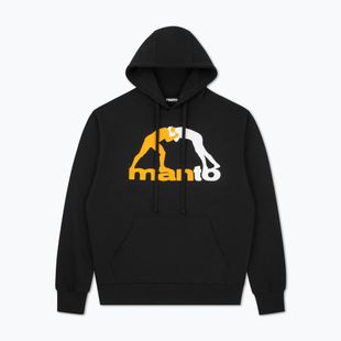 Férfi pulóver MANTO Logo Hoody fekete