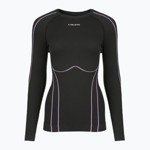 Női thermo hosszú ujjú felső Viking Etna 2.0 black/purple