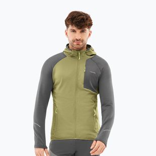 Férfi trekking pulóver Viking Birger Hoodie olive/dark grey