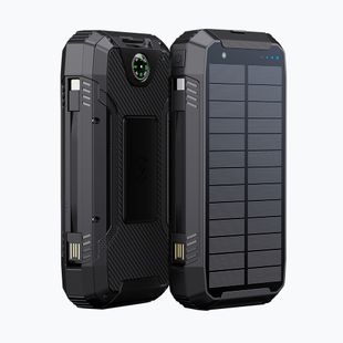PowerNeed S20000Q napelemes powerbank 1.5W fekete