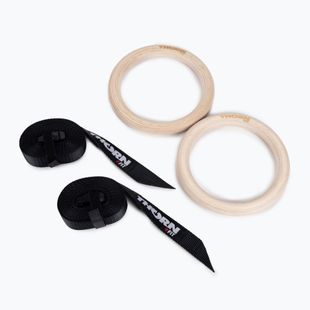 Fából készült gimnasztikai kerekek hevederekkel THORN+FIT 301637