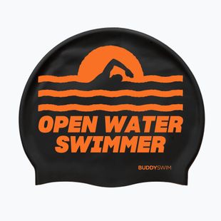 BuddySwim OWS szilikon úszósapka fekete / narancssárga