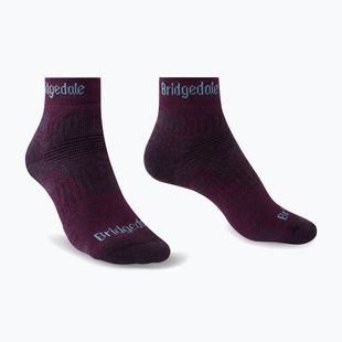 Női túrazokni Bridgedale Hike Midweight Performance Ankle dark purple