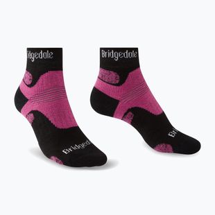Női túrazokni Bridgedale Hike Midweight Performance Ankle black/pink