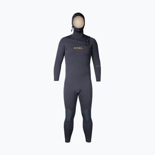 Férfi úszóruha Xcel Comp+ 4/3 mm Hooded Full black