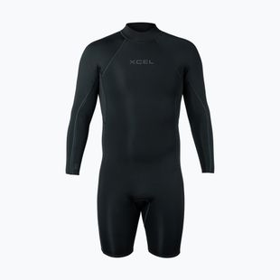 Férfi úszóruha Xcel Axis Back Zip Spring 2 mm LS black