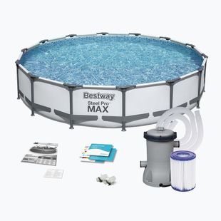 Fémvázas medence Bestway Steel Pro Max Pool Set 427 x 84 cm szürke