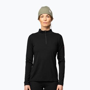 Női Termoaktiv pulóver Devold Breeze Merino 150 Zip Neck black