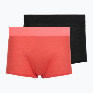 Női termoaktív boxer nadrág Devold Breeze Merino 150 Hipser 2 pack black/coral