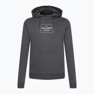 Férfi trekking pulóver Helly Hansen F2F Organic Cotton Hoodie ébenfekete melange