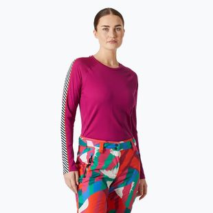 Női hőaktív pulóver Helly Hansen Lifa Active Stripe Crew magenta 2.0