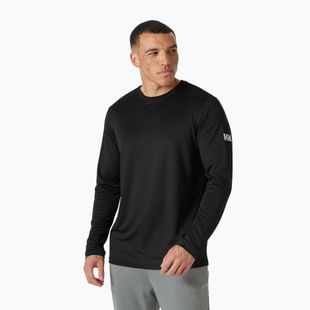 Férfi Helly Hansen HH Tech Crew 2.0 LS ébenfekete hosszú ujjú ruha